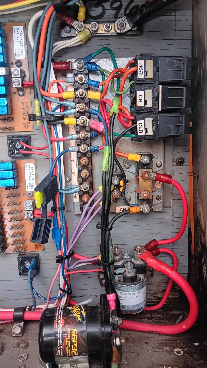 Detailed electrical and power distribution repair